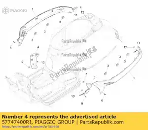 Piaggio Group 57747400RI rh-terminal - Onderkant