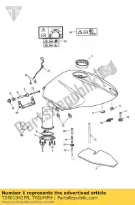 triumph T2401042PR spares kit, fuel tank, ph black - Bottom side