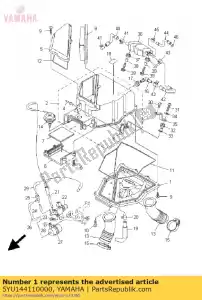 yamaha 5YU144110000 case, air cleaner 1 - Bottom side