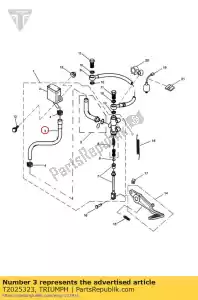 triumph T2025323 reservoirslang, 160mm - Onderkant