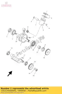 yamaha 13CE14000000 conjunto virabrequim - Lado inferior