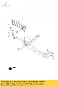 yamaha 4D3134640000 manguera, aceite 1 - Lado inferior