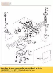 Qui puoi ordinare carburet. Mikuni vm14-387 2001 da KTM , con numero parte 45031001444: