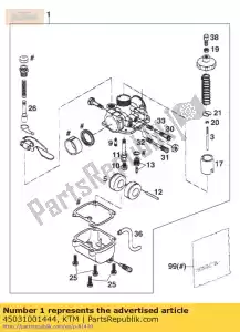 ktm 45031001444 carburet. mikuni vm14-387 2001 - Il fondo