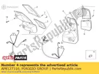 AP8127316, Piaggio Group, Luz traseira. lh aprilia  atlantic 125 200 250 400 2003 2004 2005 2006 2007, Novo