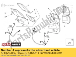 Aprilia AP8127316, Achterlicht. lh, OEM: Aprilia AP8127316