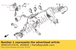 kussen, c. D. I. Eenheid van Honda, met onderdeel nummer 30401KCY670, bestel je hier online: