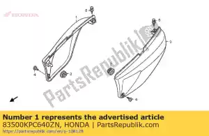 honda 83500KPC640ZN couverture, r. côté * nha49m * (nha49m paillette argent métallisé) - La partie au fond