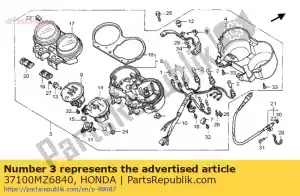 Honda 37100MZ6840 pente de montagem de medidor - Lado inferior
