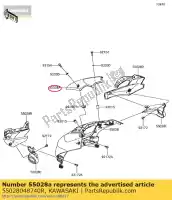 55028048740R, Kawasaki, carenagem, upp, upp, g.b.gree kawasaki z sugomi edition  zx10r ninja g sx winter test krt replica klz versys b f abs zx1000 s m r z1000 zr1000 1000 , Novo