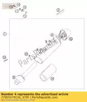 77005079150, KTM, caja silenciador 250 sx-f 07 ktm sx sxs xc 250 2007 2009, Nuevo