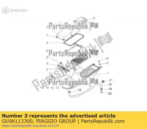 Piaggio Group GU06113300 couvercle d'inspection - La partie au fond