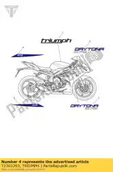 Here you can order the decal rear lh col from Triumph, with part number T2303293: