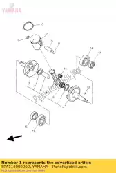 Ici, vous pouvez commander le vilebrequin assy auprès de Yamaha , avec le numéro de pièce 5PA114000000: