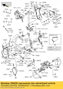 Kawasaki 55028022045W cowling,leg shield,out,l - Bottom side