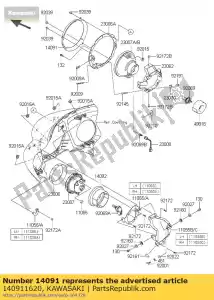 kawasaki 140911620 cubierta, retenedor vn1700b9f - Lado inferior