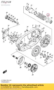 suzuki 2151909F52 holder,movable - Bottom side