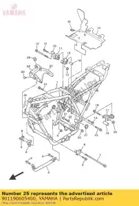 yamaha 901190605400 bout, met ring - Onderkant