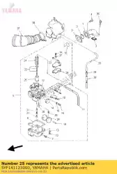 Aqui você pode pedir o válvula, acelerador 1 em Yamaha , com o número da peça 5YF141123000: