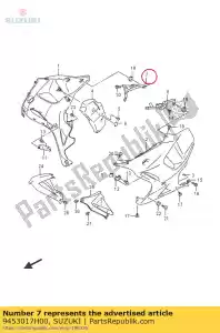 suzuki 9453017H00 bracket comp, co - Lado inferior