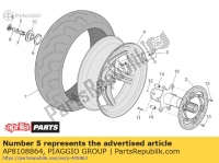 AP8108864, Aprilia, wheel screw cover, New