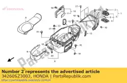 Aqui você pode pedir o light assy., porta-malas em Honda , com o número da peça 34260SZ3003: