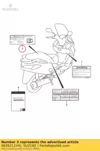 suzuki 6839212J40 etichetta, cambio - Il fondo