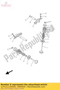 yamaha 11H121140000 mola, válvula externa - Lado inferior