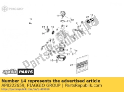 Aprilia AP8222659, Tapa de unión de tubería de combustible, OEM: Aprilia AP8222659