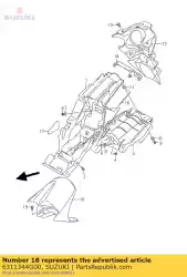 Here you can order the mudguard, rear low from Suzuki, with part number 6311344G00: