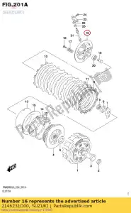 suzuki 2146231D00 disco, cl.pressure - Lado inferior