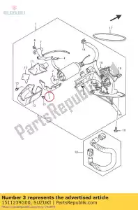 Suzuki 1511239G00 houder - Onderkant