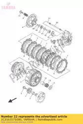 Aquí puede pedir varilla, empuje 2 de Yamaha , con el número de pieza 1C3163571000: