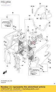 Suzuki 1785129F10 hose,rdtr inlet - Bottom side