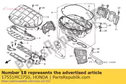 Tutaj możesz zamówić brak opisu w tej chwili od Honda , z numerem części 17551MCJ750:
