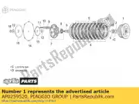 AP0259520, Piaggio Group, Koppelingsnaaf aprilia  etv normal and r rst rsv rsv tuono sl sl falco 1000 1998 1999 2000 2001 2002 2003 2004 2005 2006 2007 2008 2009, Nieuw