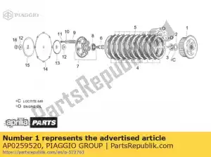 Piaggio Group AP0259520 cubo de embrague - Lado inferior