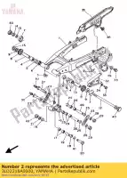 3LD2218A0000, Yamaha, emblema, braço traseiro yamaha xtz supertenere 750, Novo