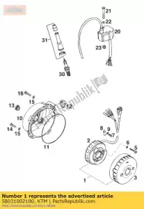 ktm 58031002100 zap?on sem k11 / 60g-08 lewy - Dół