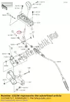 132360727, Kawasaki, 01 alavanca-comp, turno kawasaki  800 2017 2018 2019 2020 2021, Novo