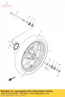 1WD251810000, Yamaha, As, wiel yamaha  mt yzf r 300 320 660 2015 2016 2017 2018 2019 2020 2021, Nieuw