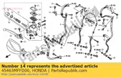 Aquí puede pedir quédate, l. Fr. Manguera de freno de Honda , con el número de pieza 45463MFFD00: