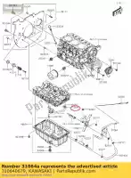 310640679, Kawasaki, 01 pijp-comp,olie kawasaki  1000 2017 2018 2019 2020 2021, Nieuw