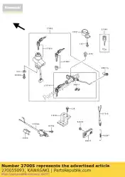 Here you can order the switch-assy-ignition zr550-b2 from Kawasaki, with part number 270055093: