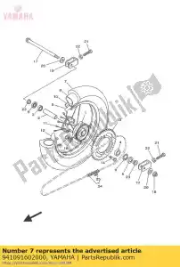 yamaha 941091602000 band (90 / 100-16 52m mx51) - Onderkant