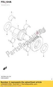 Suzuki 1266601H00 gear,crank bala - Bottom side