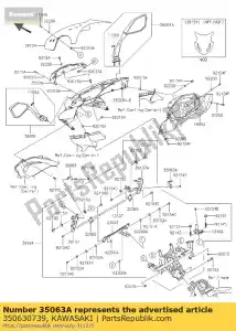 kawasaki 350630739 ficar, rh zx1000gbf - Lado inferior