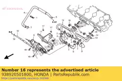 Ici, vous pouvez commander le rondelle à vis, 5x18 auprès de Honda , avec le numéro de pièce 938920501800: