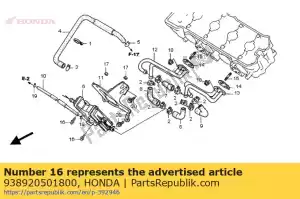 Honda 938920501800 rondelle à vis, 5x18 - La partie au fond