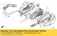 17261KVBT00, Honda, tube, drain honda sh i  ad crf r l x m a d ww125ex2 crf250l nsc502wh sh125 sh125a sh125ad sh125d ww125 crf250m crf250la crf250rla nsc110cbf pcx150 sh150d pcx150a 125 250 502 110 150 , Nouveau